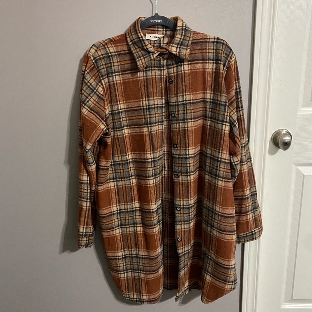 Plaid shirt jacket